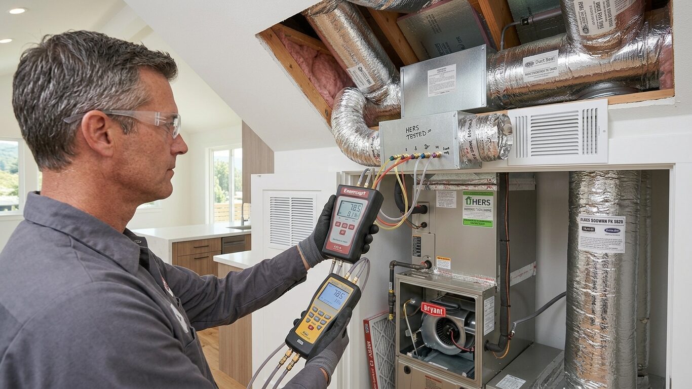 Professional California Title 24 airflow testing and HVAC duct inspection